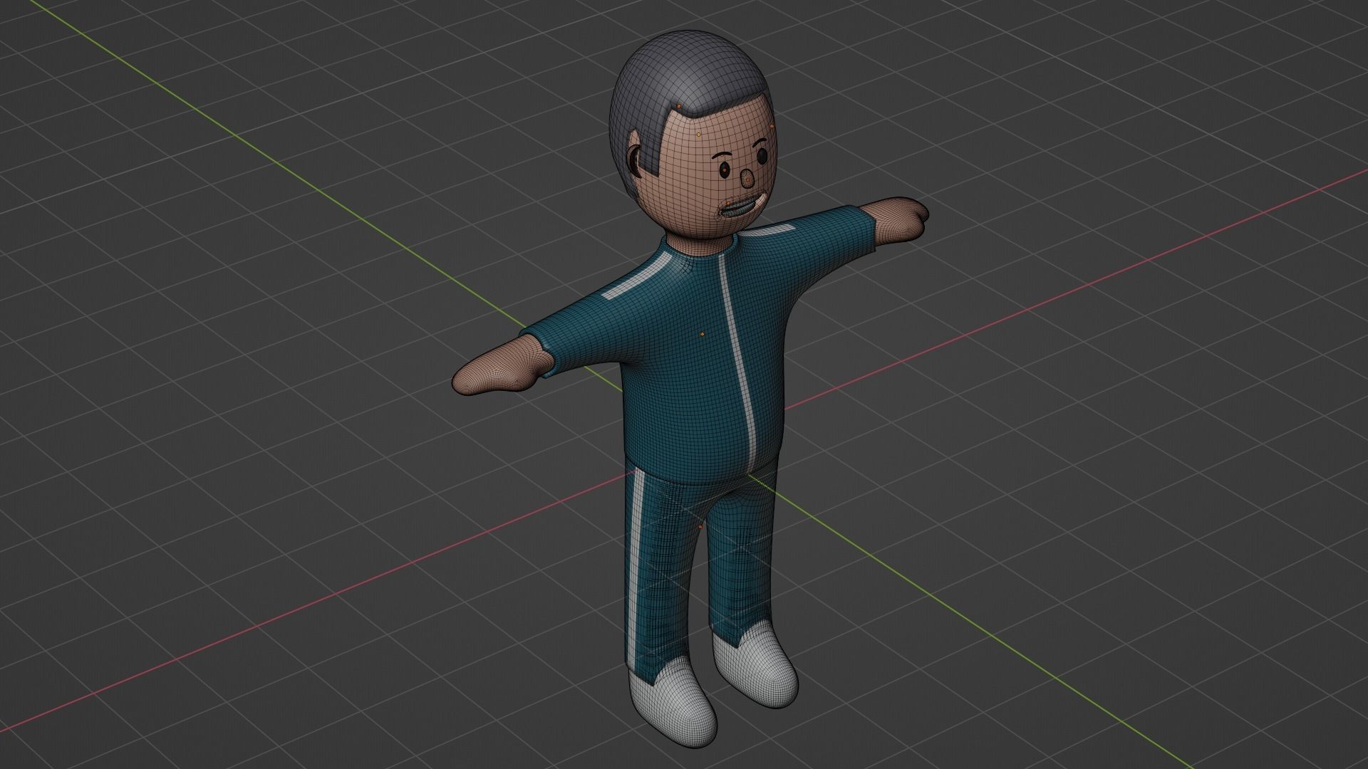 Squid Game Character - DarkGrey Low-poly 3D model_8