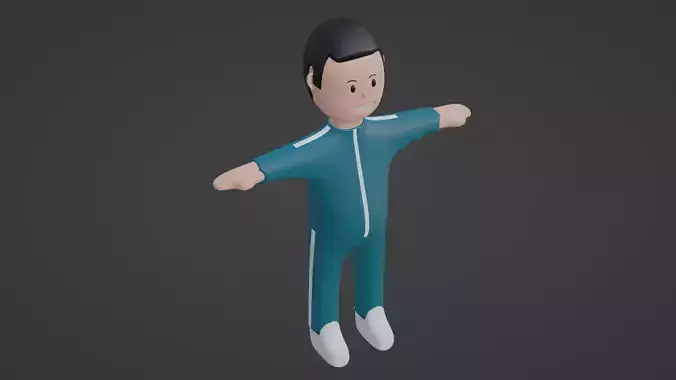 Squid Game Character - Black Low-poly 3D model