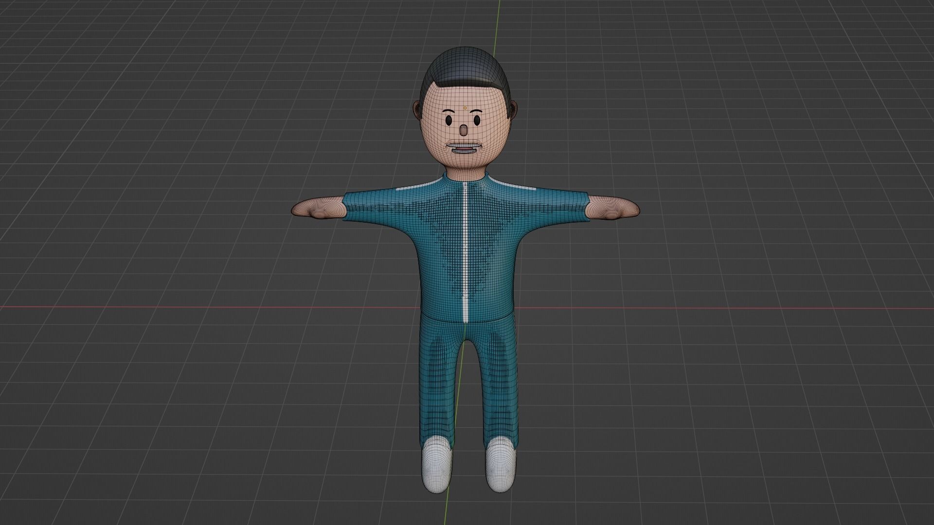 Squid Game Character - Black Low-poly 3D model_8