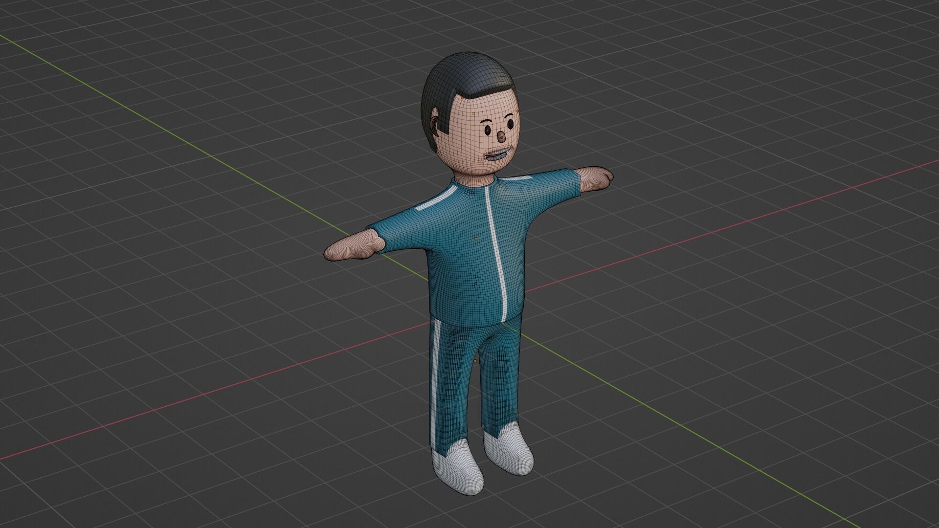 Squid Game Character - Black Low-poly 3D model_6