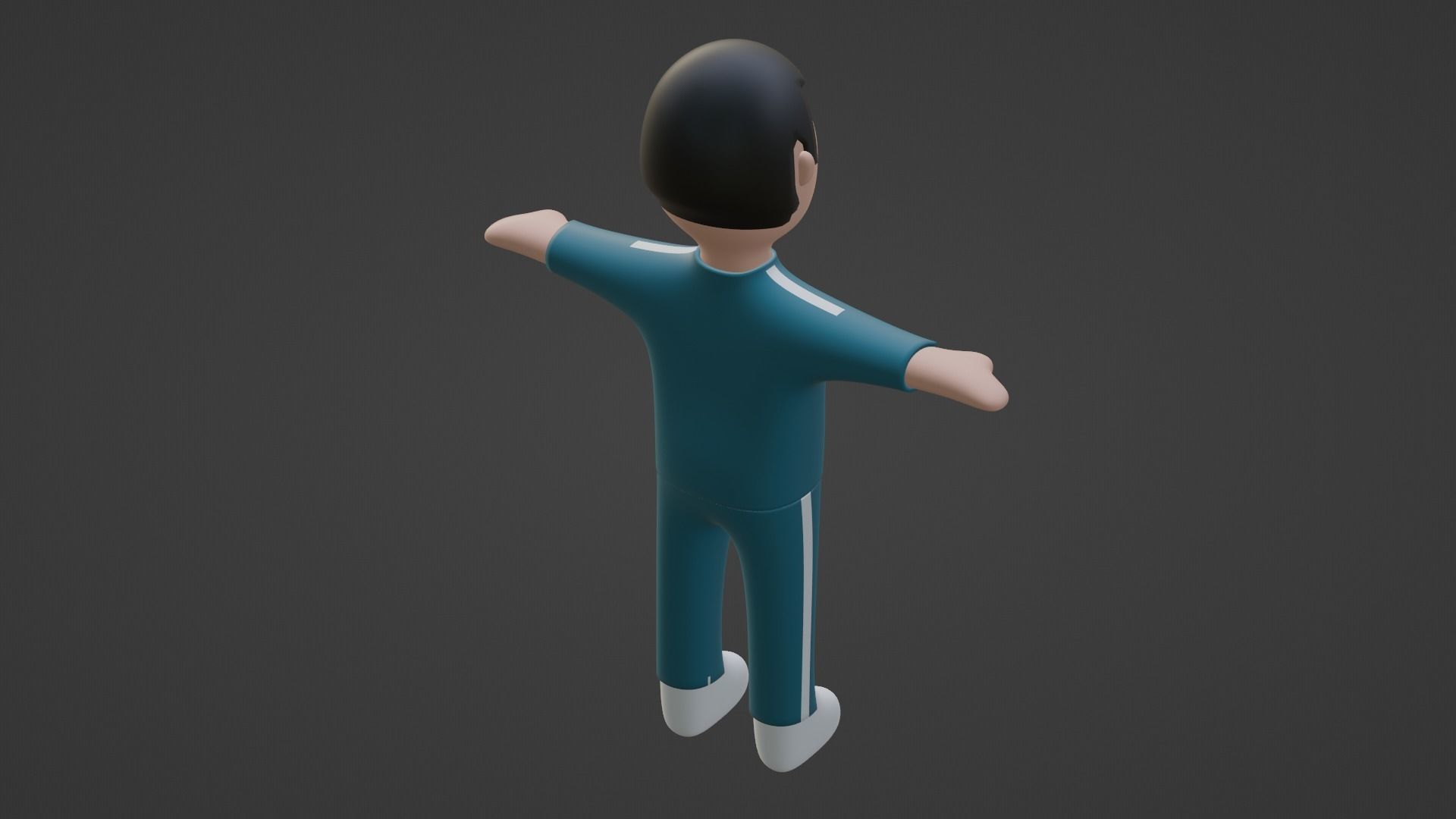 Squid Game Character - Black Low-poly 3D model_3