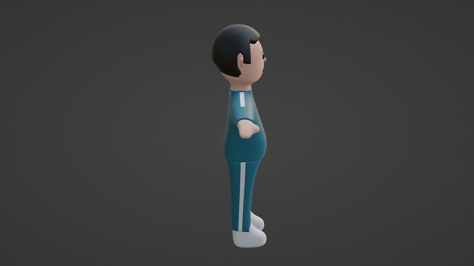 Squid Game Character - Black Low-poly 3D model_4