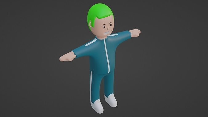 Squid Game Character - Light Green Low-poly 3D model