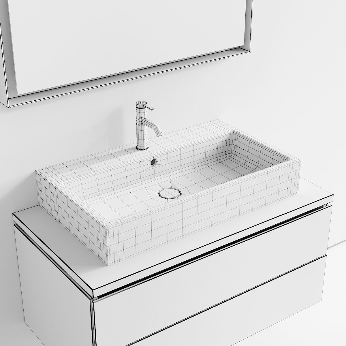 Duravit L-Cube Vanity Unit Set 3 3D model_4