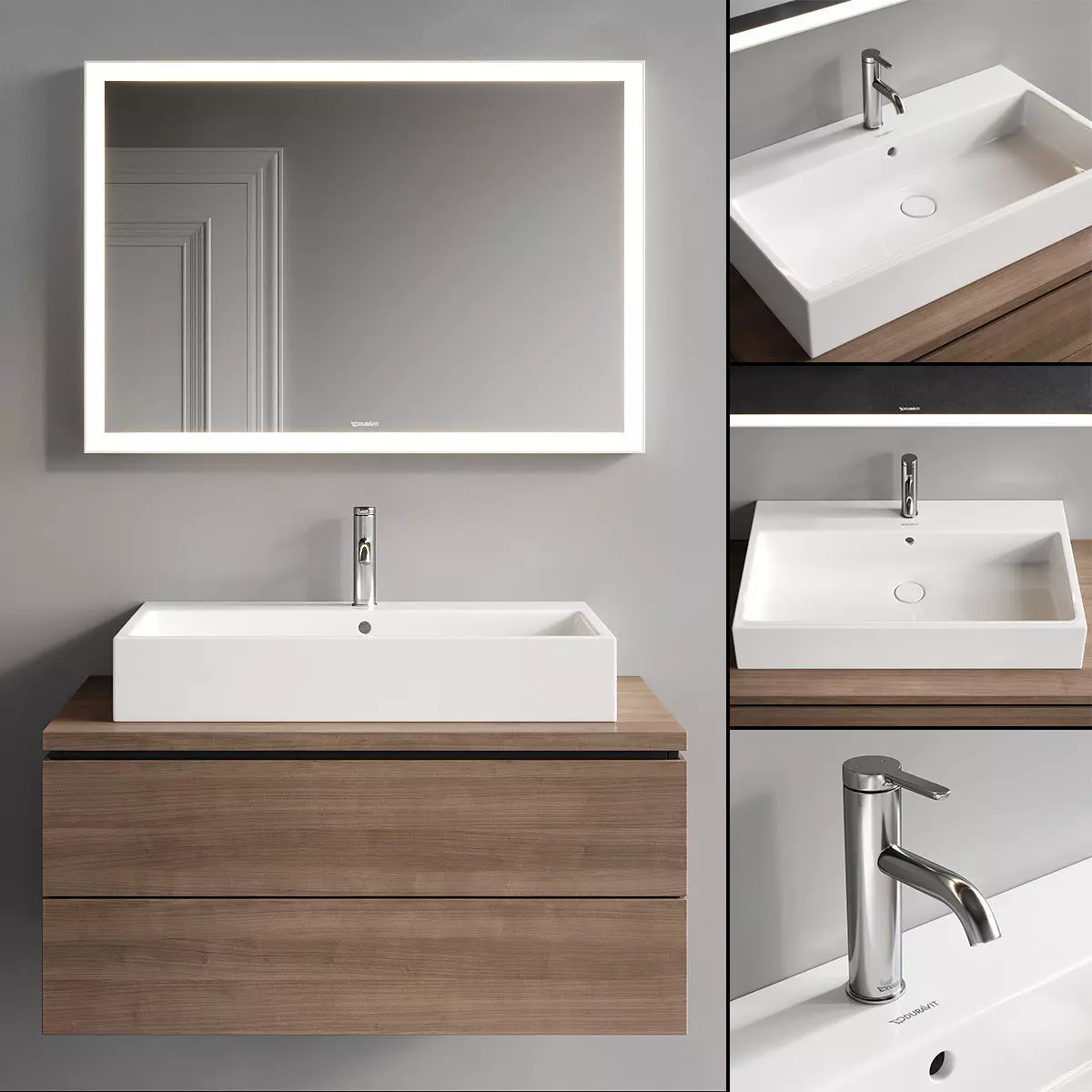 Duravit L-Cube Vanity Unit Set 3 3D model_0
