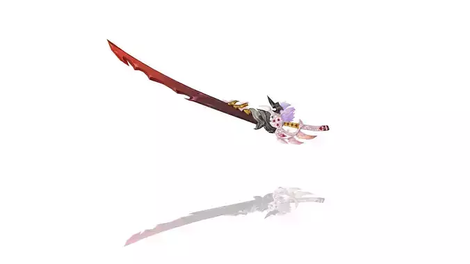 Corrupted Holy Long Sword Low-poly 3D model Corrupted Holy Long Sword Low-poly 3D model