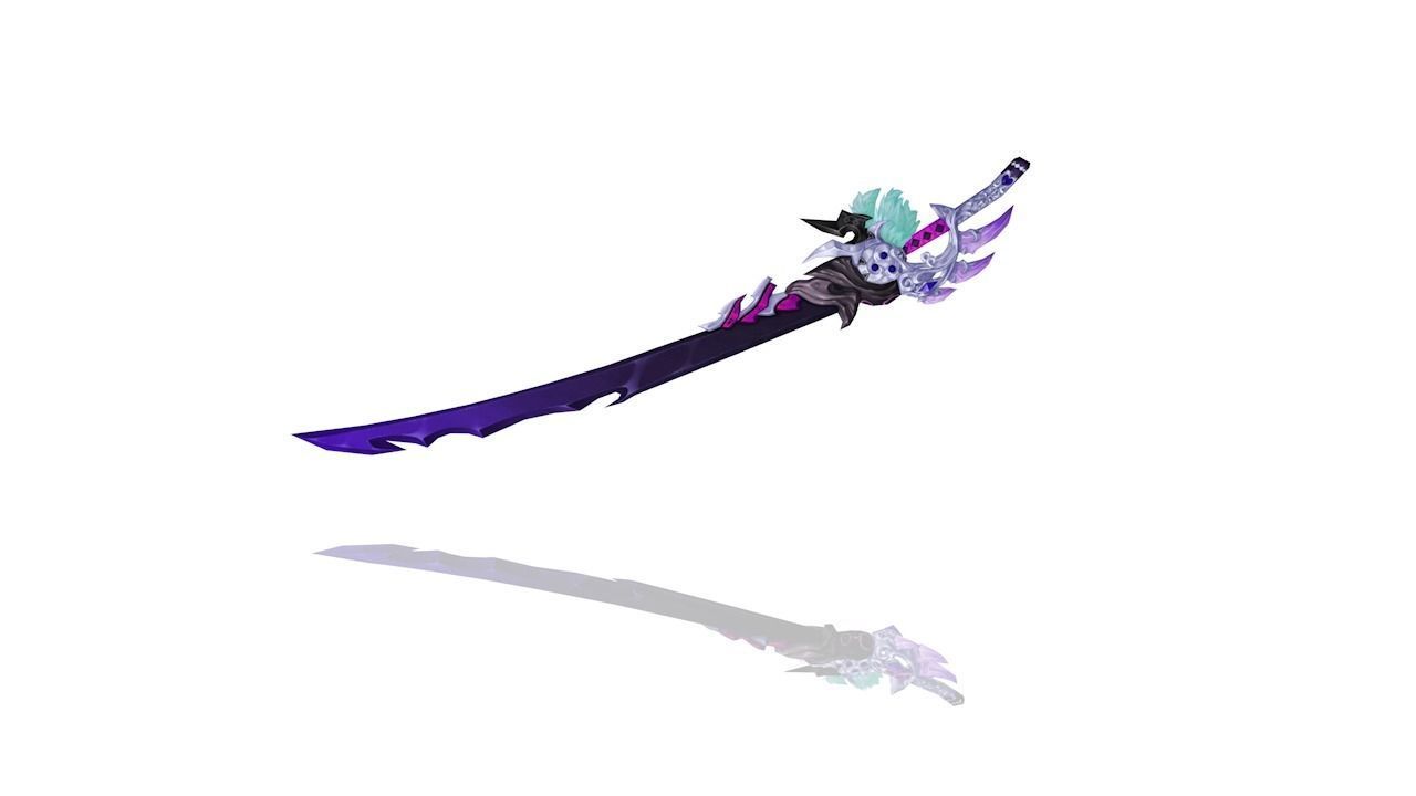 Corrupted Holy Long Sword Low-poly 3D model_3