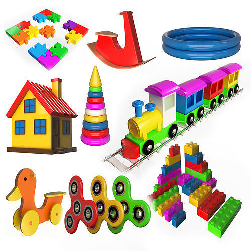 25 3D Models Toys Collection Low-poly 3D model