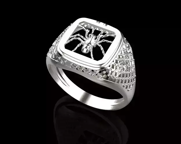 mens spider rings 140 3D print model