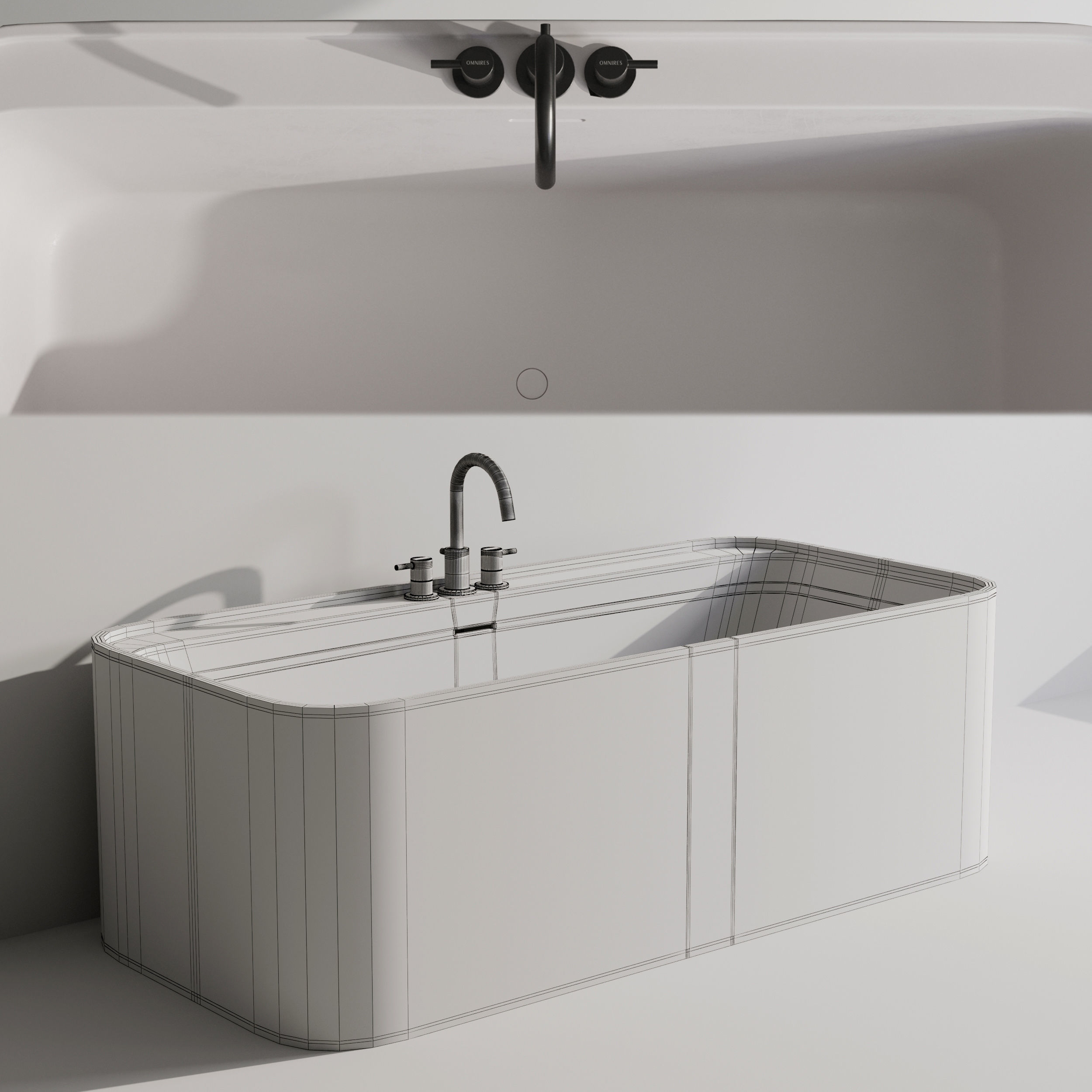 Copenhagen Bath YUNO by Fauset Omnires Y set 3D model_4
