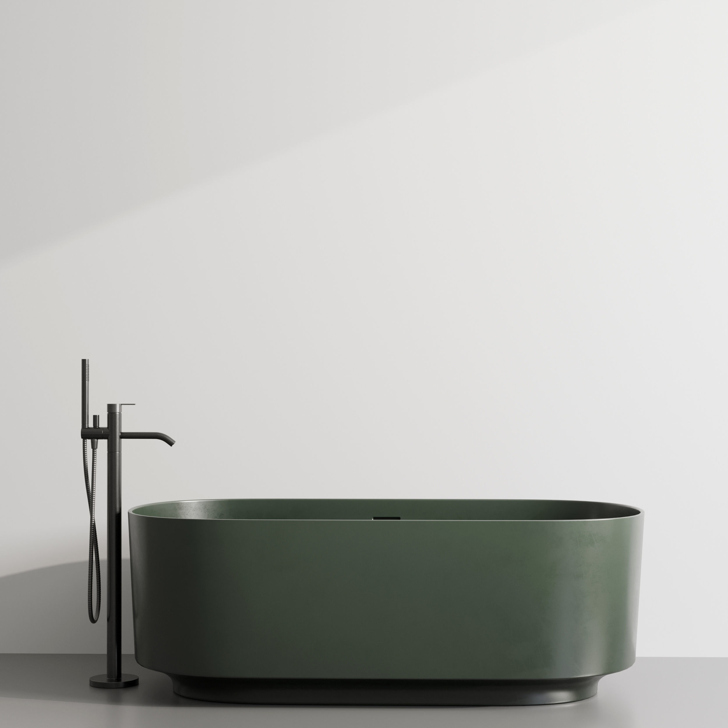 Inbani Arc Bathtub by Inbani Faucet set Low-poly 3D model_2