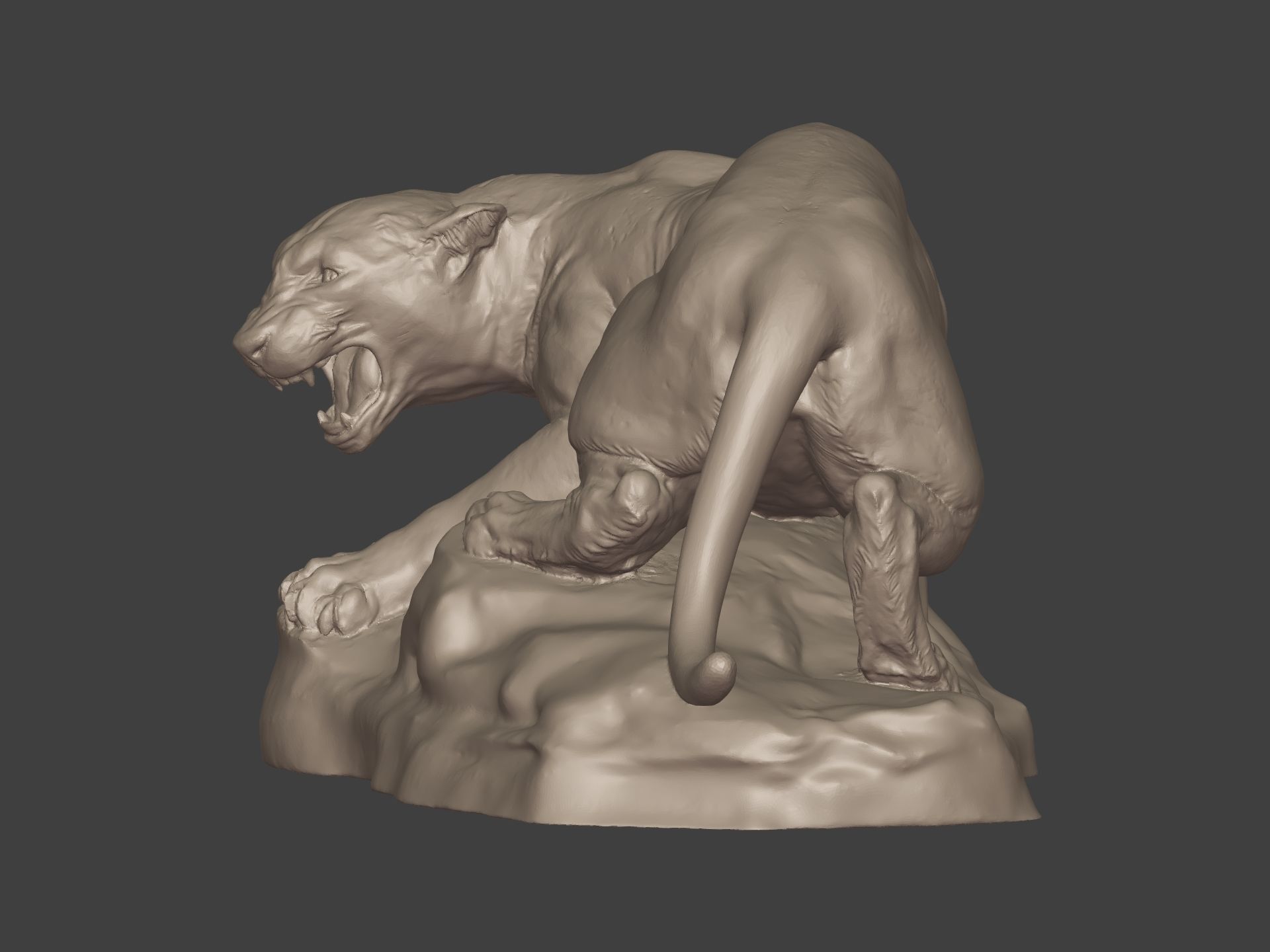 Leopard Statue Ready for 3D Printing 3D print model_15