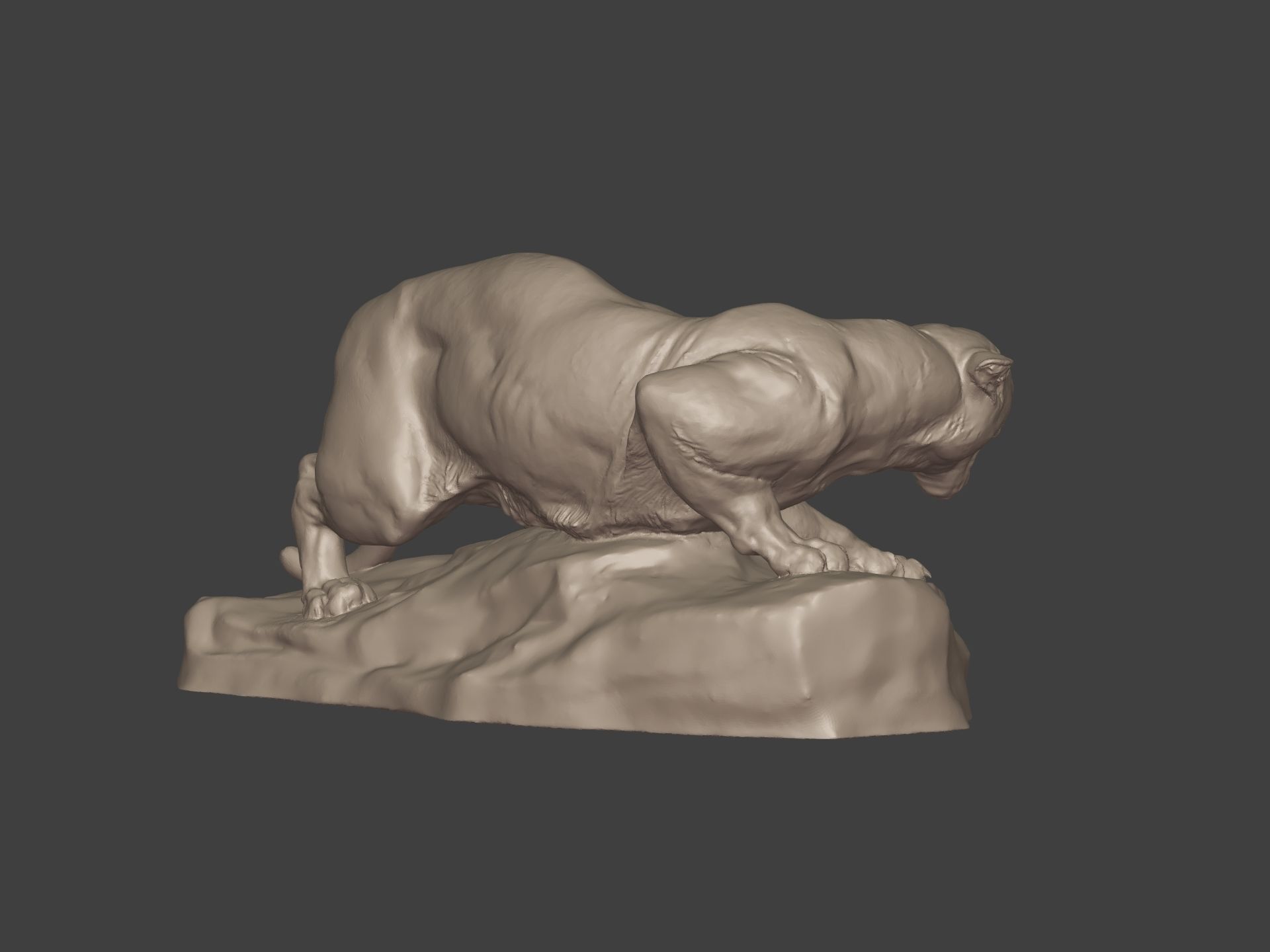 Leopard Statue Ready for 3D Printing 3D print model_12