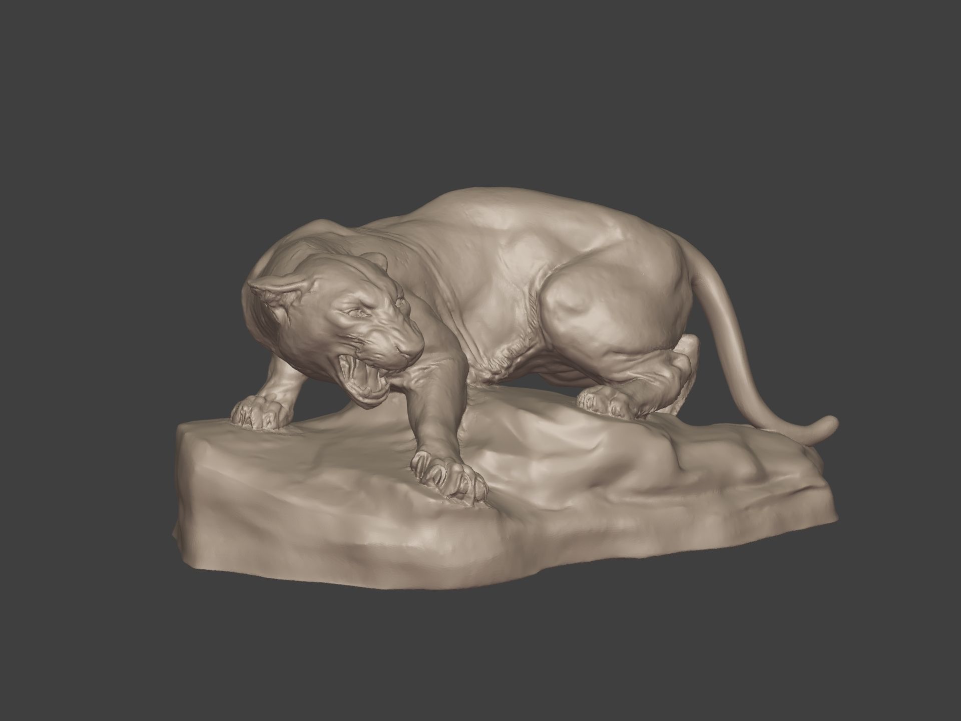 Leopard Statue Ready for 3D Printing 3D print model_1