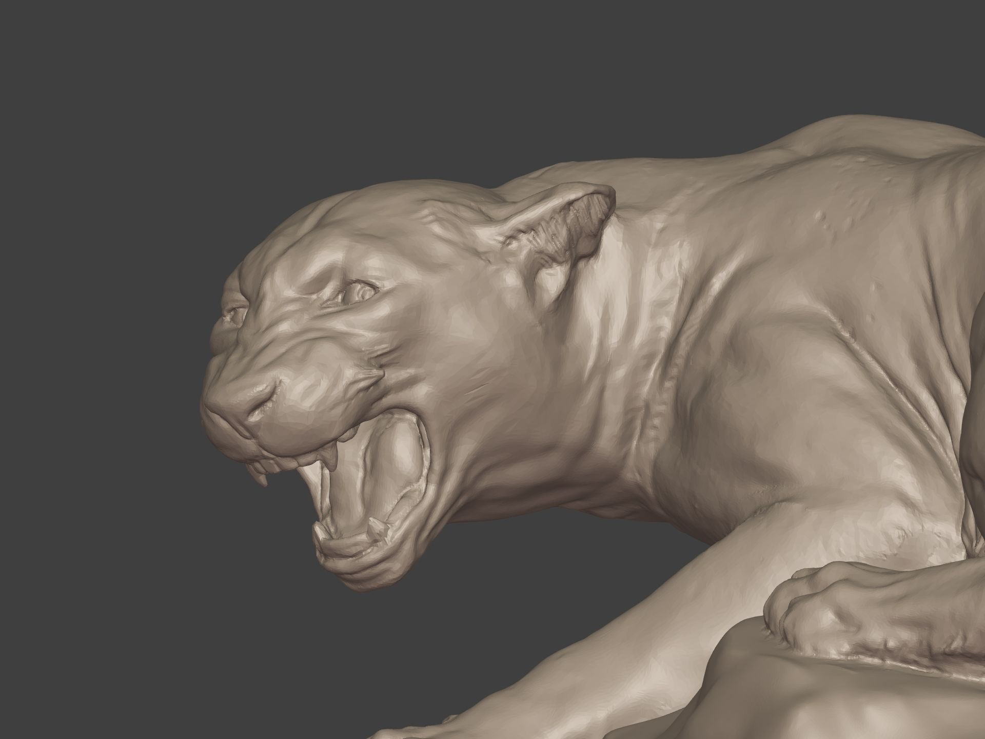 Leopard Statue Ready for 3D Printing 3D print model_4