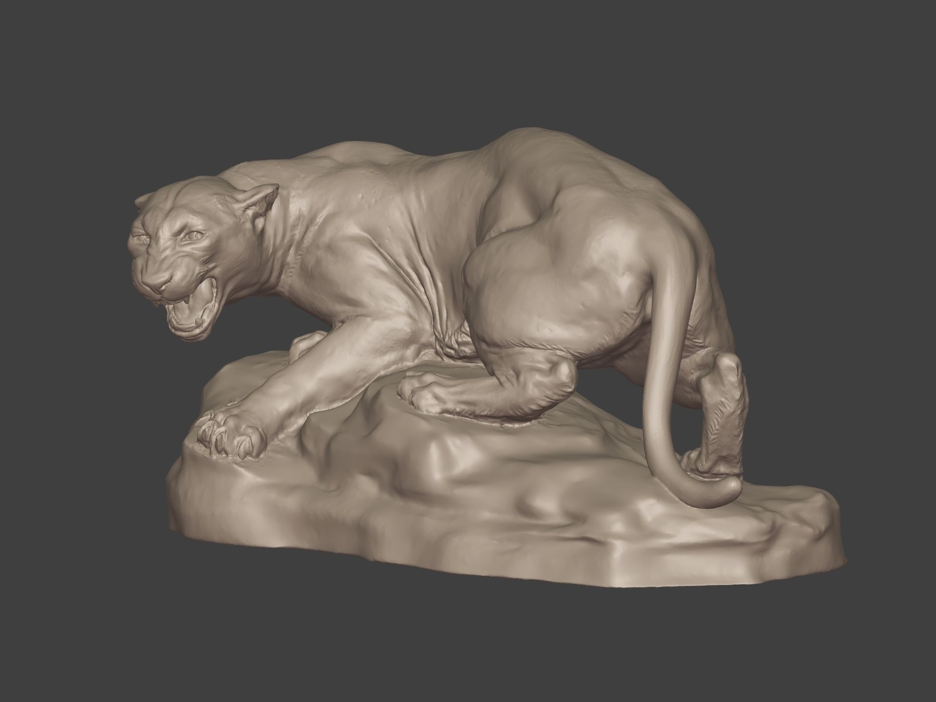 Leopard Statue Ready for 3D Printing 3D print model_3