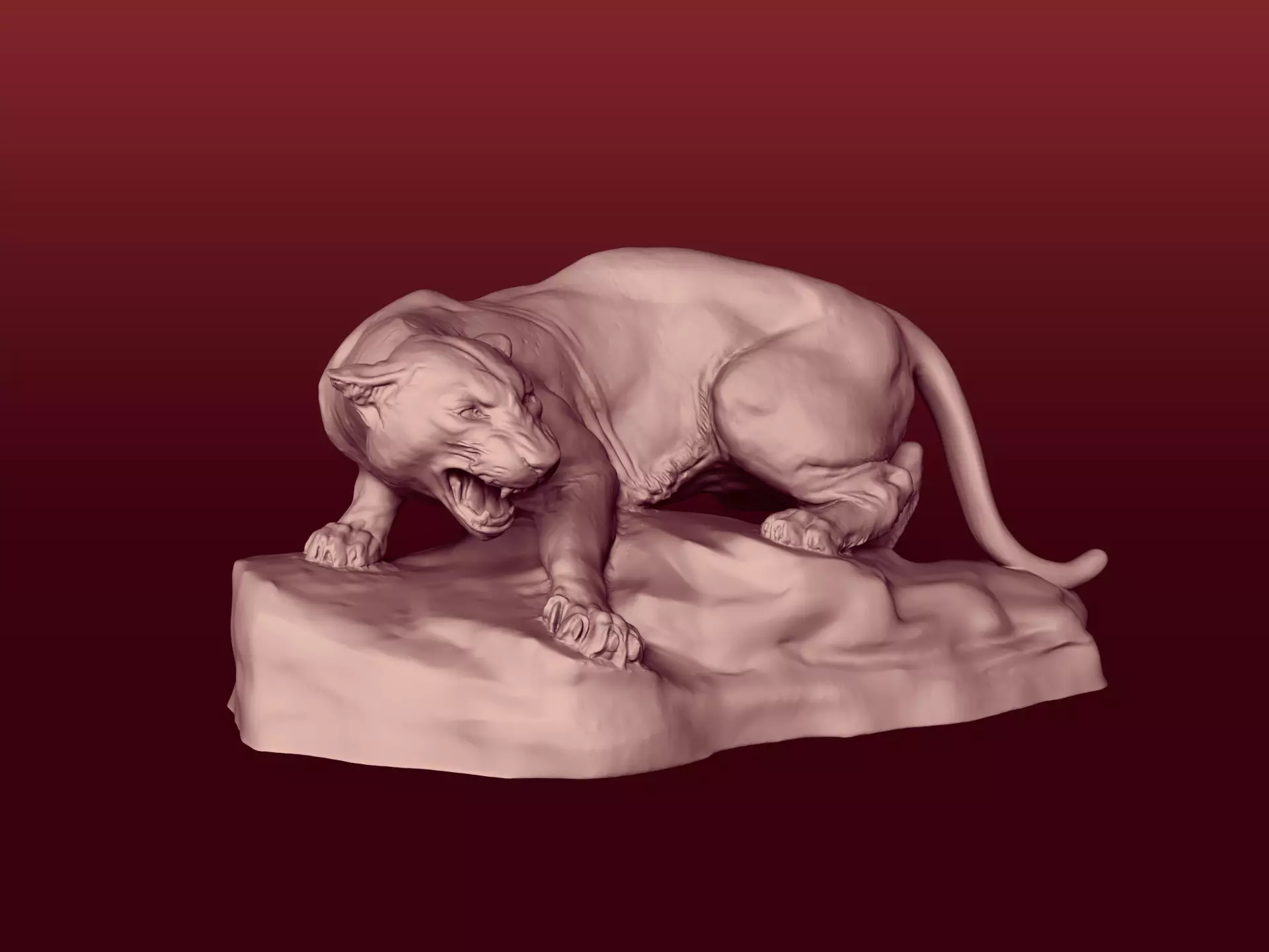 Leopard Statue Ready for 3D Printing 3D print model_0