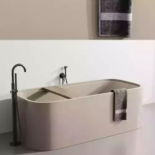Cocoon Pb Bathtub by Fauset Omnires Y set Low-poly 3D model