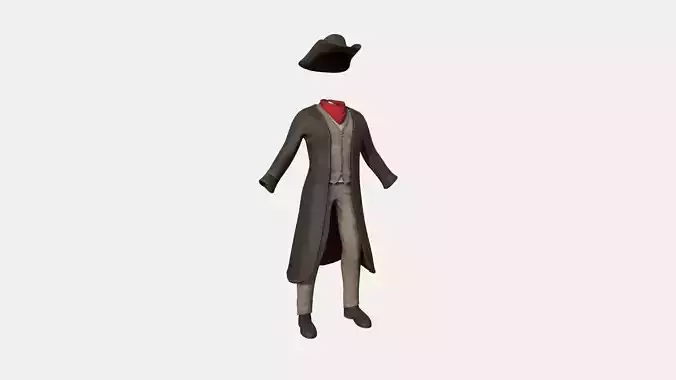 Cowboy Outfit A01 - Character Fashion Design Low-poly 3D model