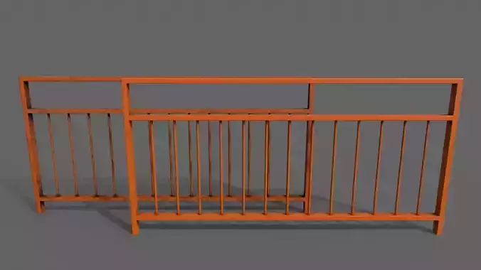 PBR Pedestrian Guard Rail Orange V3