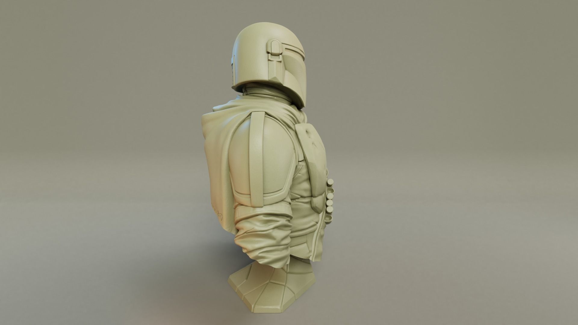 Mandalorian 3D Print bust of star wars character 3D print model_2
