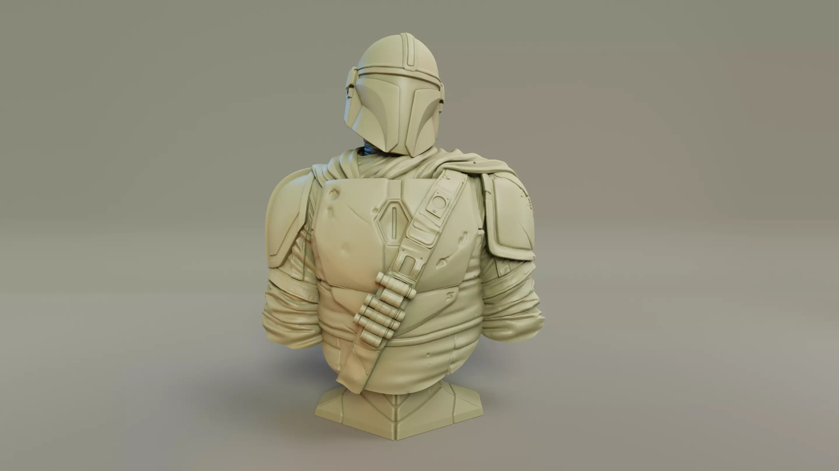 Mandalorian 3D Print bust of star wars character 3D print model_0