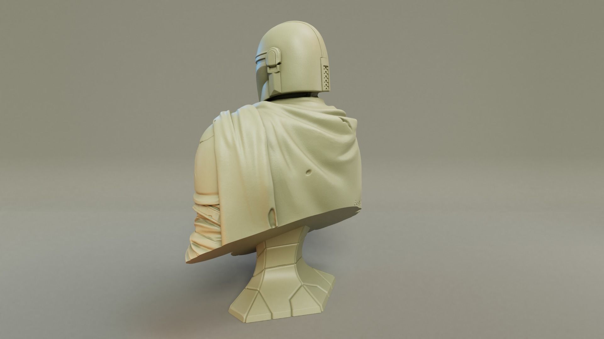 Mandalorian 3D Print bust of star wars character 3D print model_5