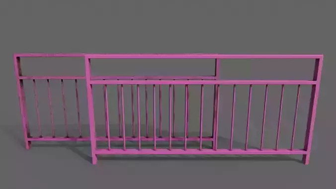 PBR Pedestrian Guard Rail Pink V3
