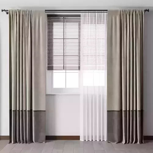 Curtain with metal curtain rod   metal blind 06