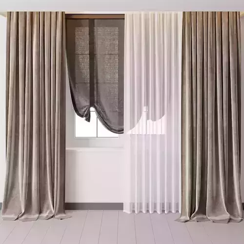 Hadi curtains 59 with Roman curtain
