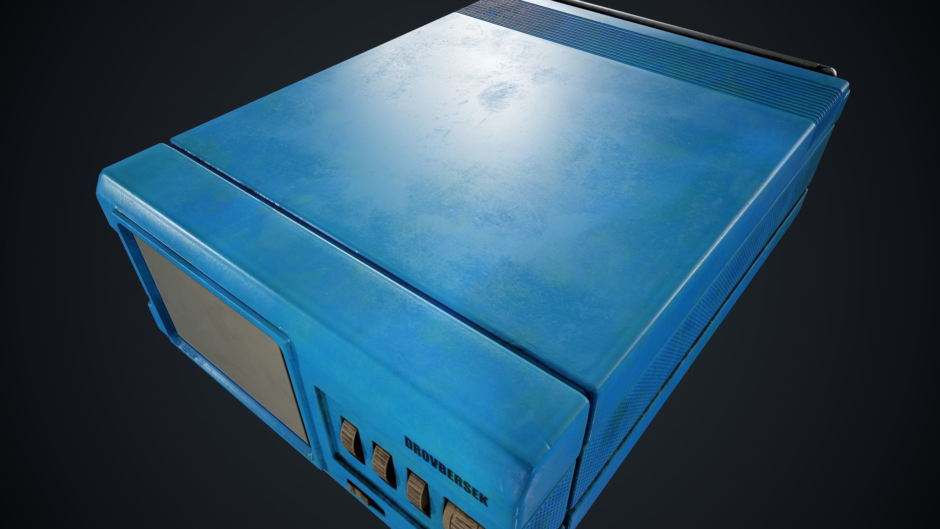 TV Retro Low-poly 3D model_1