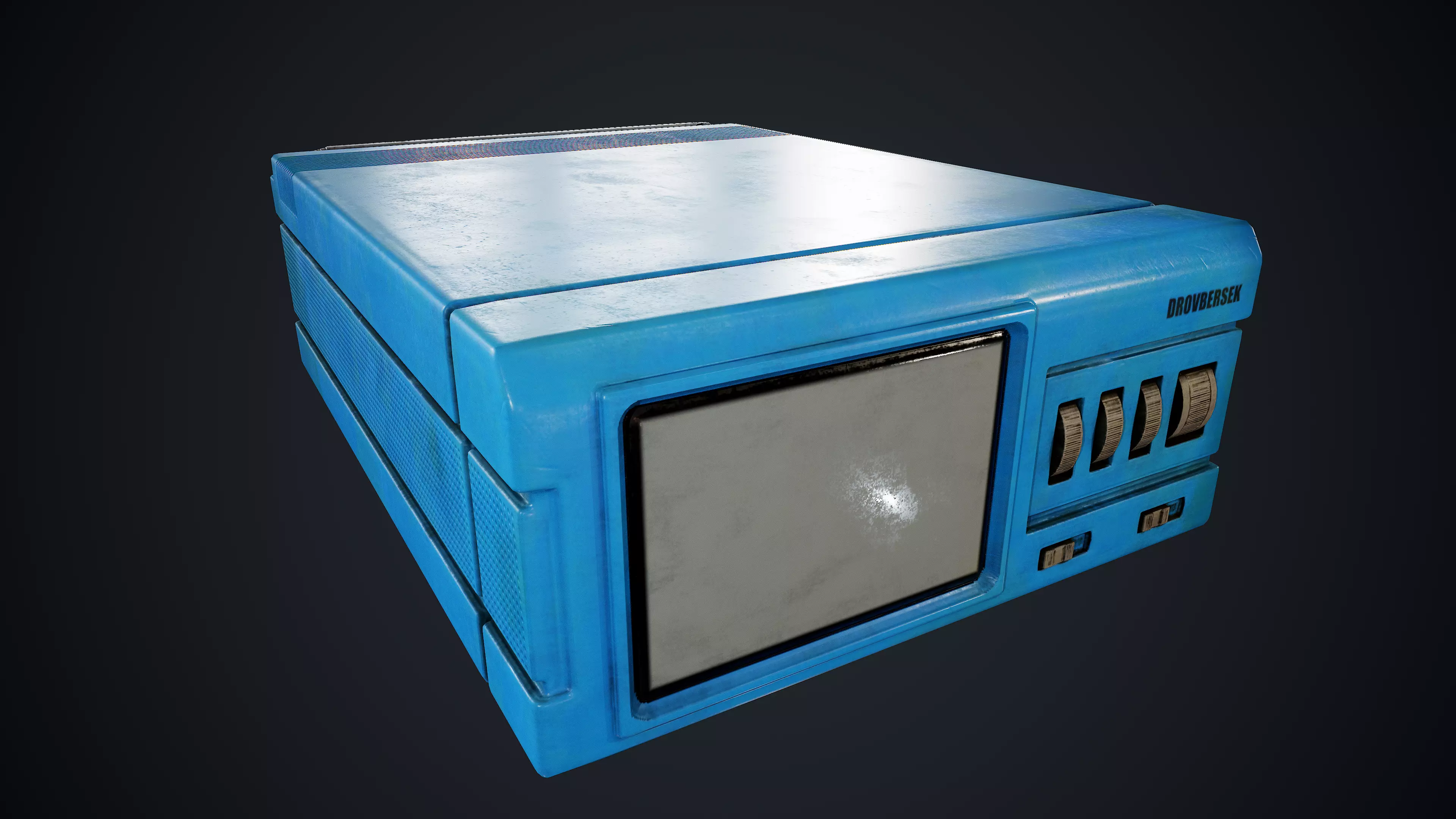 TV Retro Low-poly 3D model_0