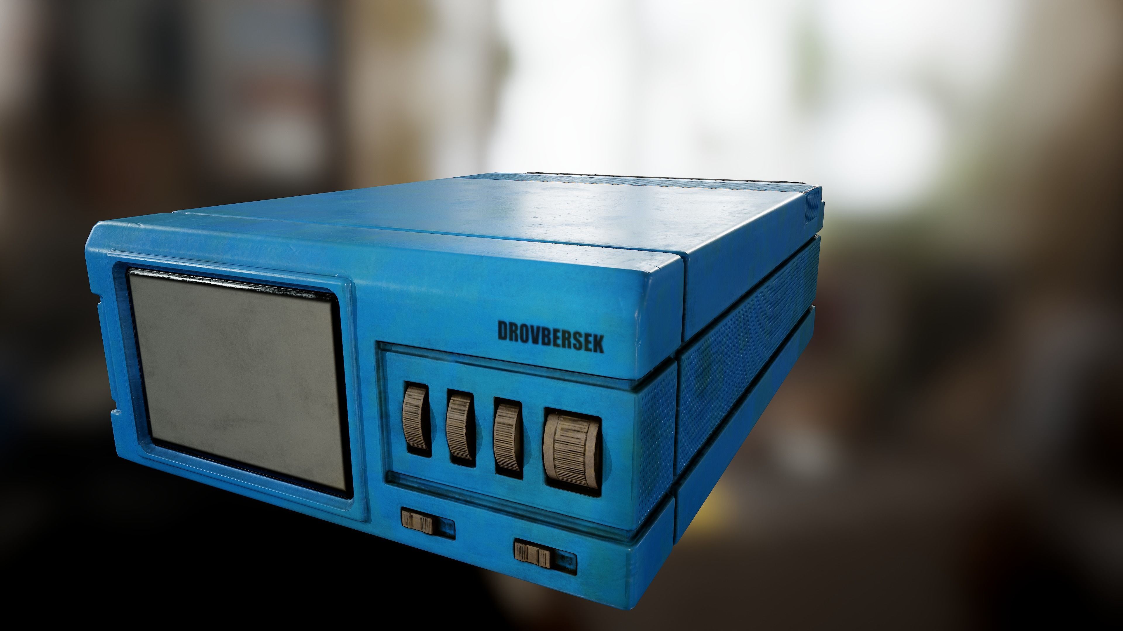 TV Retro Low-poly 3D model_5