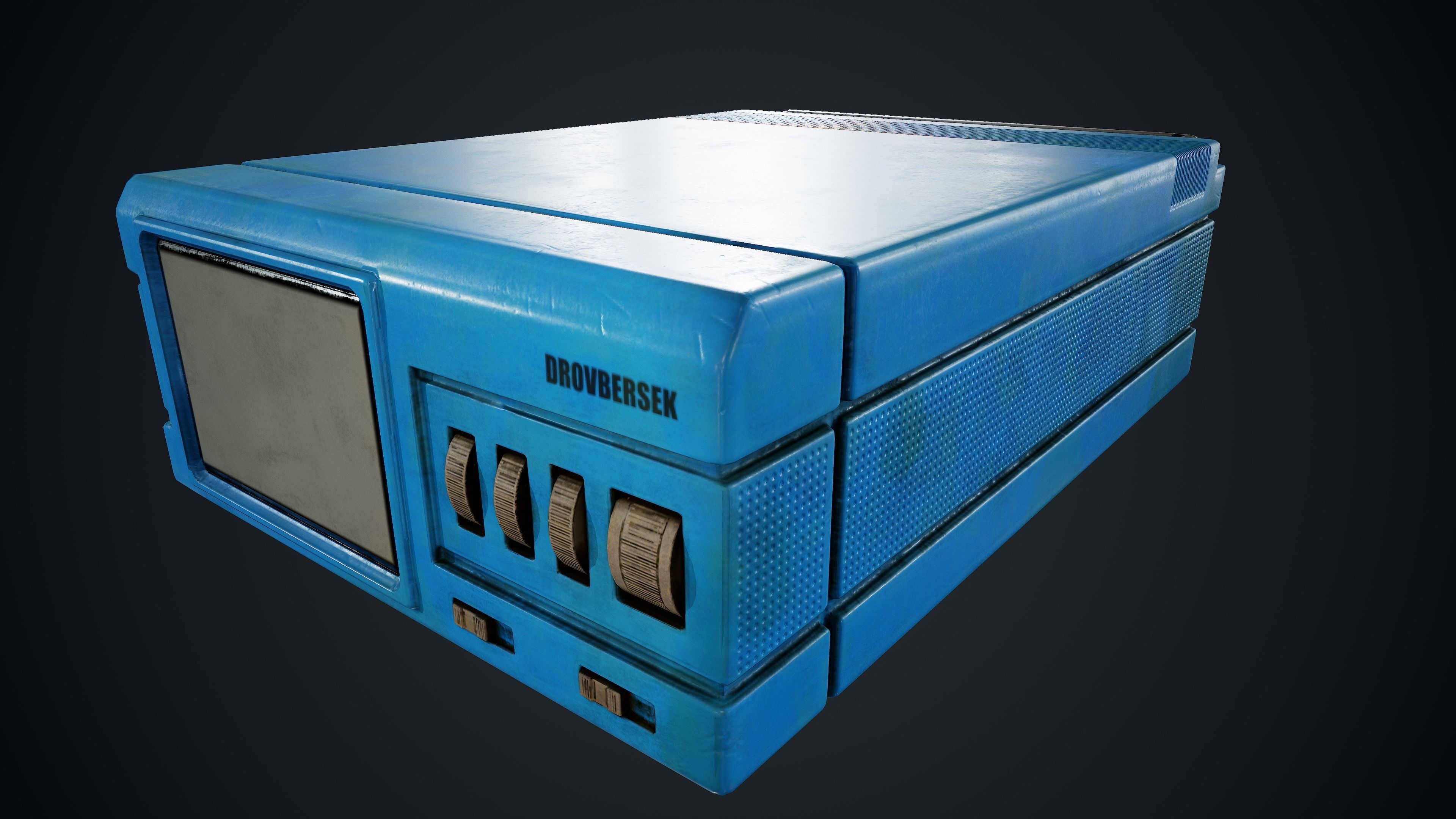 TV Retro Low-poly 3D model_2