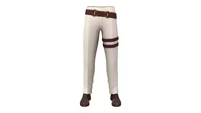 Mens Belted Steampunk Trousers With Shoes