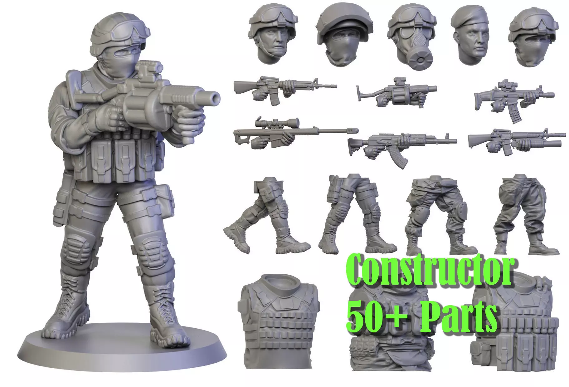 Soldiers Constructor  3D print model_0