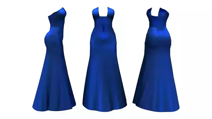 V-cut Strapless Gown Dress