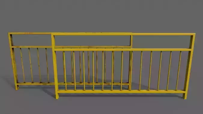PBR Pedestrian Guard Rail Yellow V3