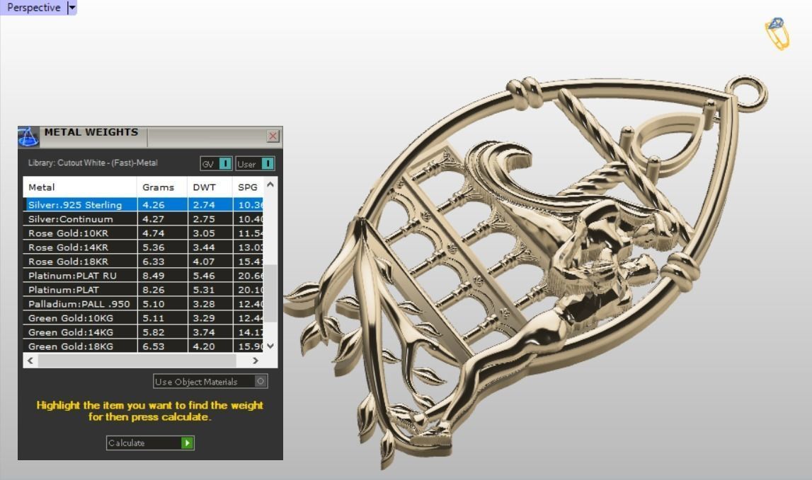 Romeo and Juliet  pendant -original design 3D print model_7