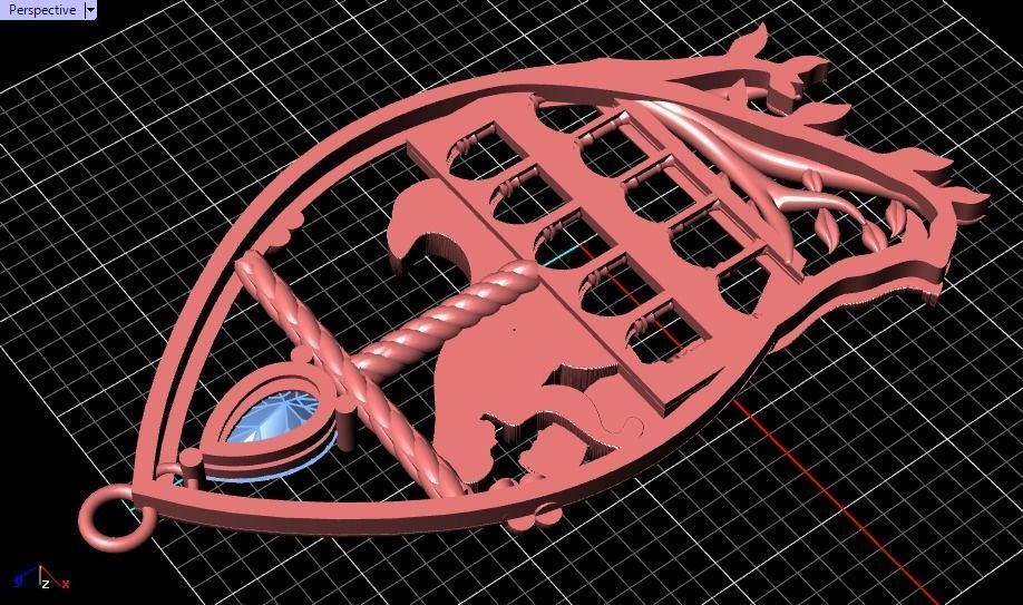 Romeo and Juliet  pendant -original design 3D print model_30