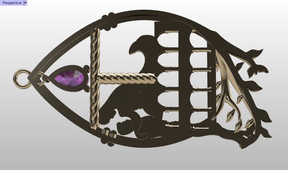 Romeo and Juliet  pendant -original design 3D print model_18