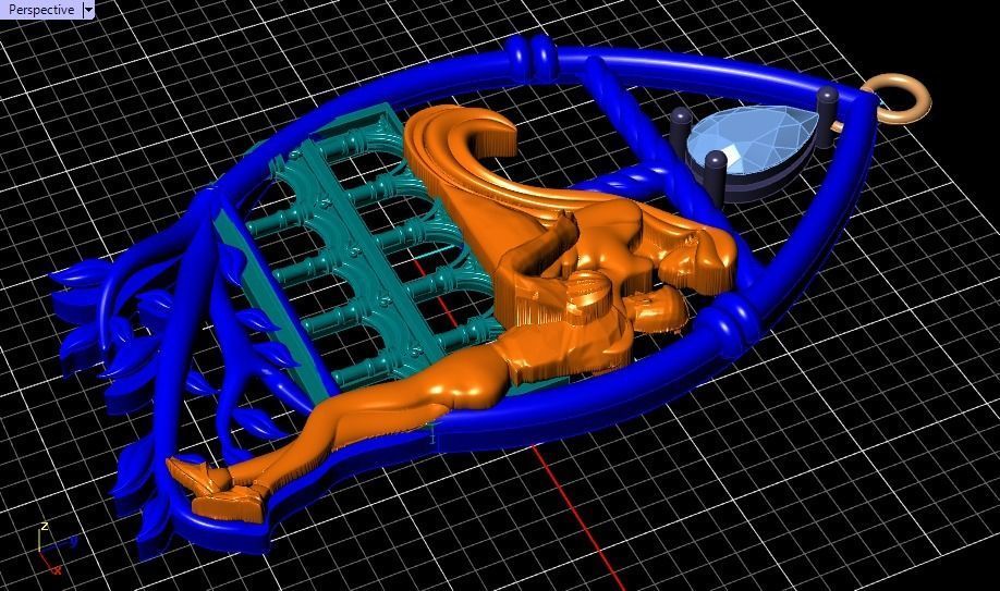 Romeo and Juliet  pendant -original design 3D print model_20