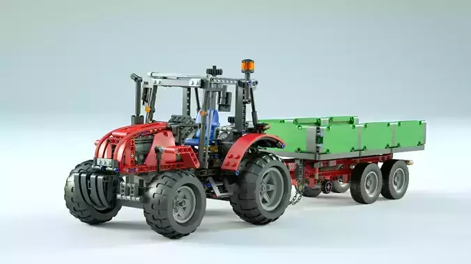 LEGO Tractor with Trailer