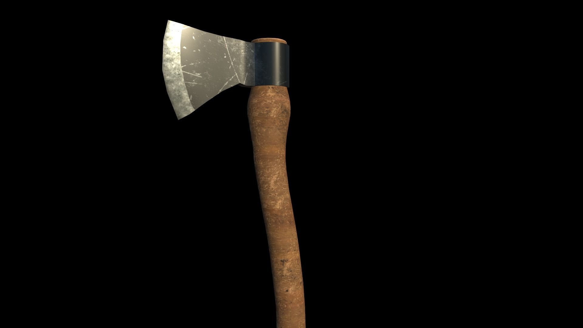Axe low ploy Low-poly 3D model_4