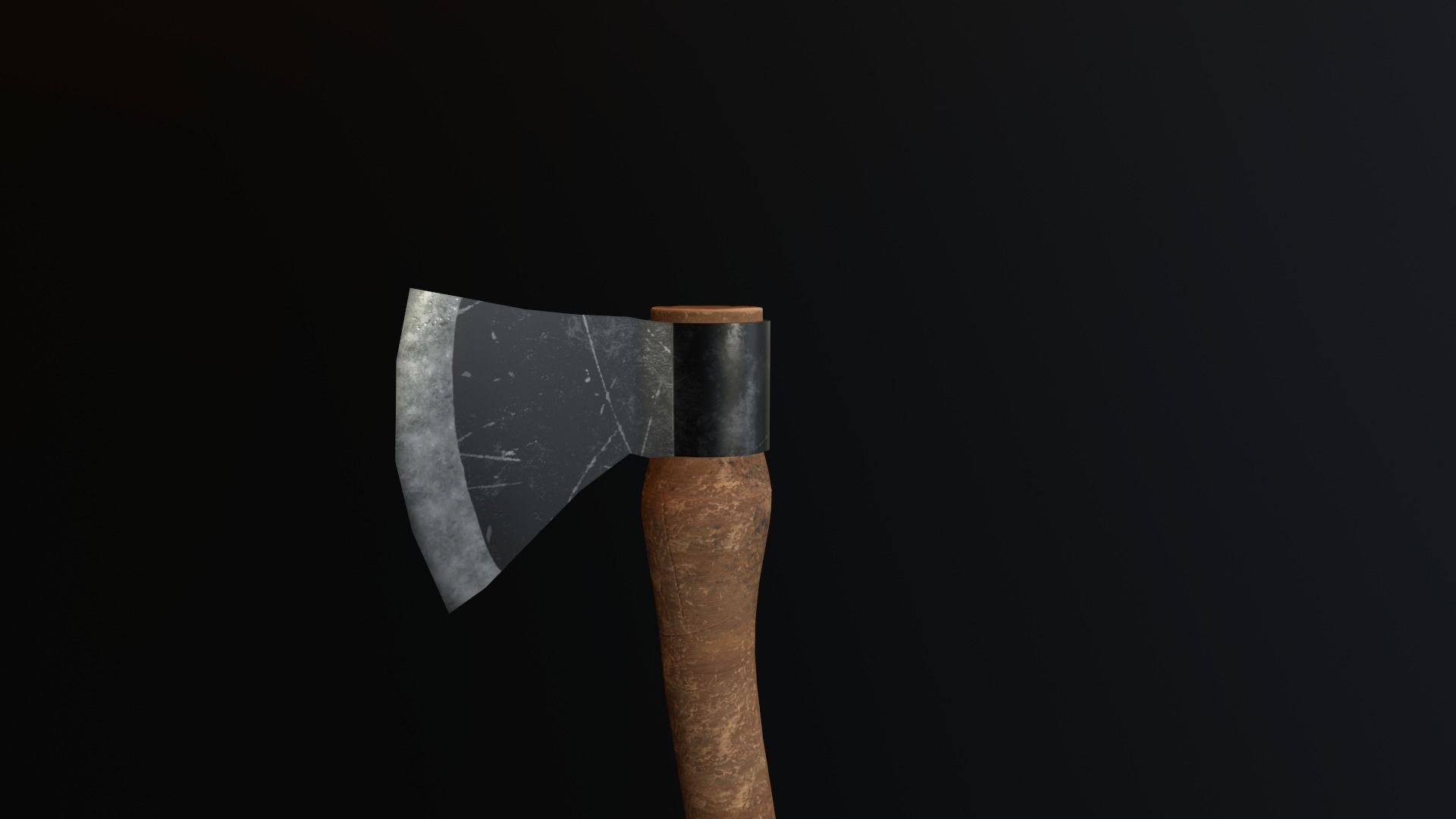 Axe low ploy Low-poly 3D model_5