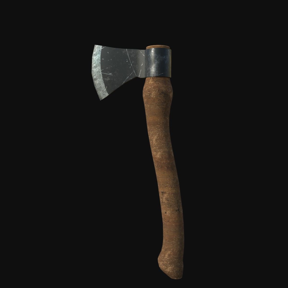 Axe low ploy Low-poly 3D model_10