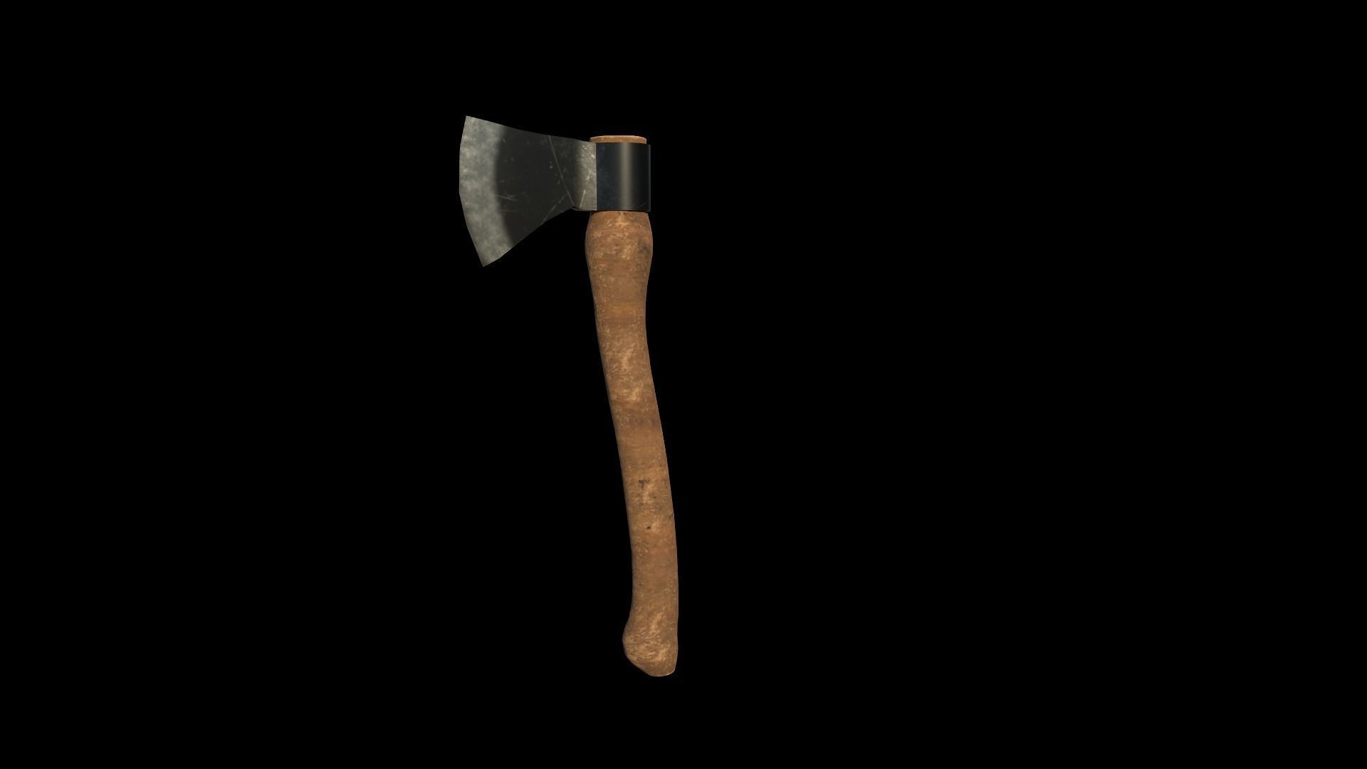 Axe low ploy Low-poly 3D model_2