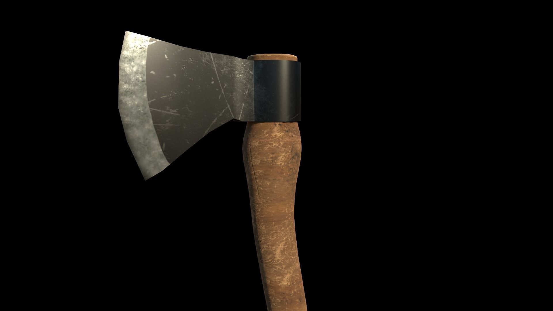 Axe low ploy Low-poly 3D model_3