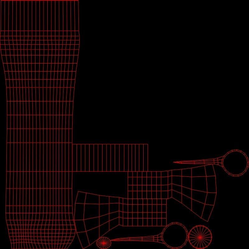 Axe low ploy Low-poly 3D model_11