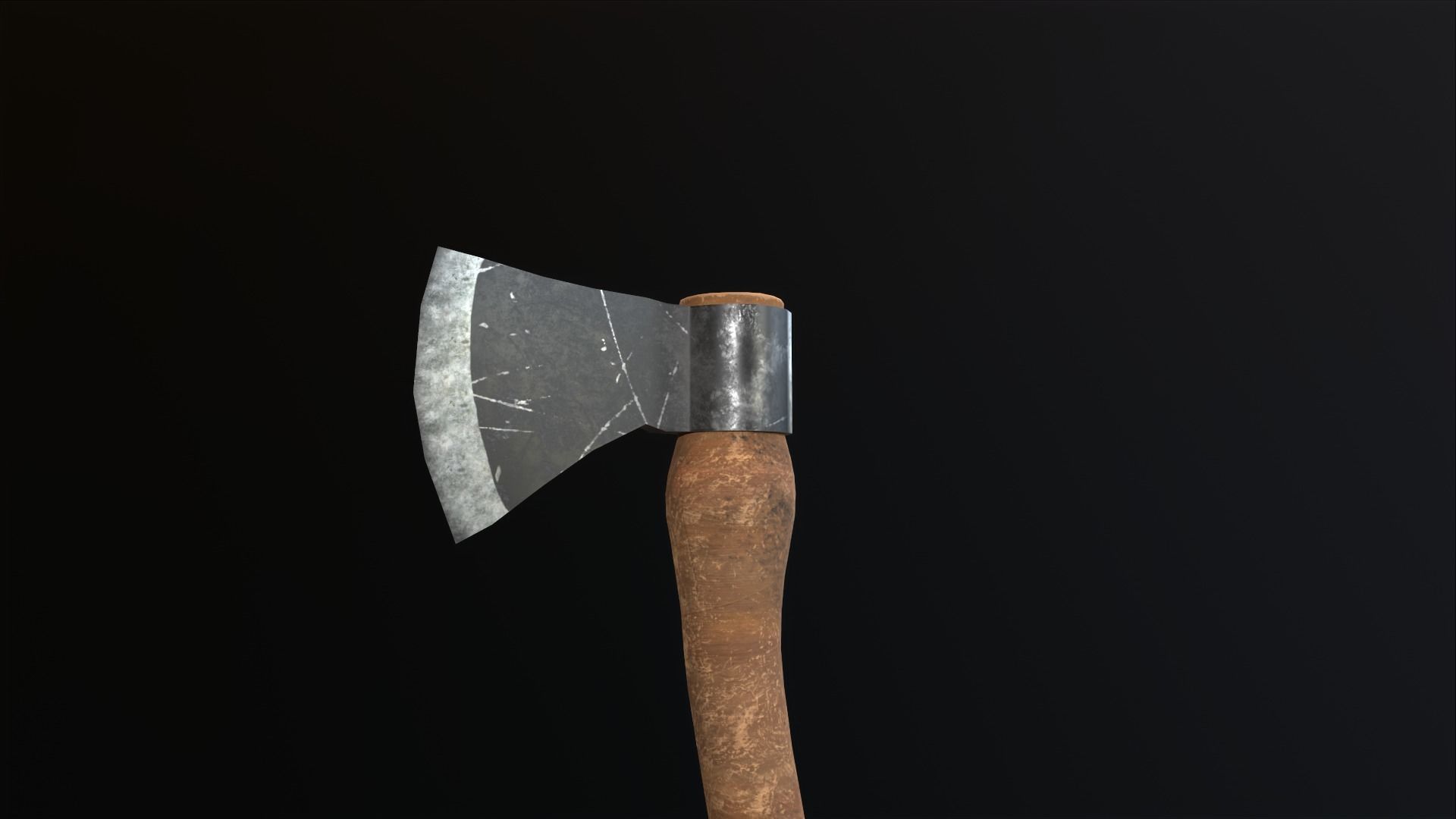 Axe low ploy Low-poly 3D model_6